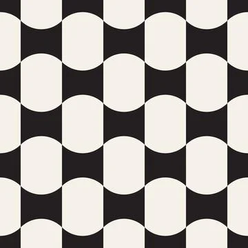Vector seamless pattern. Repeating geometric elements. Stylish monochrome b.. 库存插图