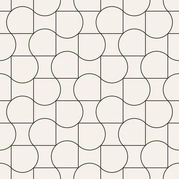 Vector seamless pattern. Repeating geometric elements. Stylish monochrome b.. Illustrazione stock