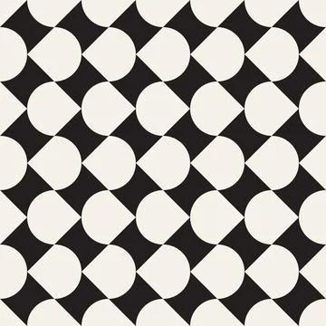 Vector seamless pattern. Repeating geometric elements. Stylish monochrome b.. 스톡 일러스트