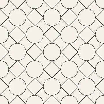 Vector seamless pattern. Repeating geometric elements. Stylish monochrome b.. Stock Illustration