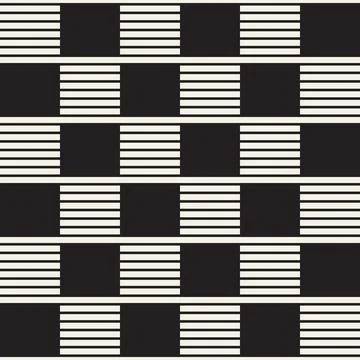 Vector seamless pattern. Repeating geometric abstract elements. Stylish monoc Illustrazione stock