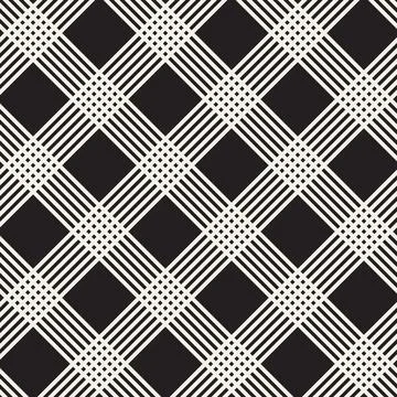 Vector seamless pattern. Repeating geometric abstract elements. Stylish monoc Illustrazione stock