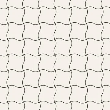 Vector seamless pattern. Repeating geometric abstract elements. Stylish monoc 스톡 일러스트