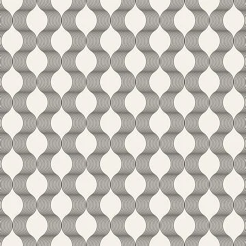 Vector seamless pattern. Repeating geometric abstract elements. Stylish monoc Stock Illustration