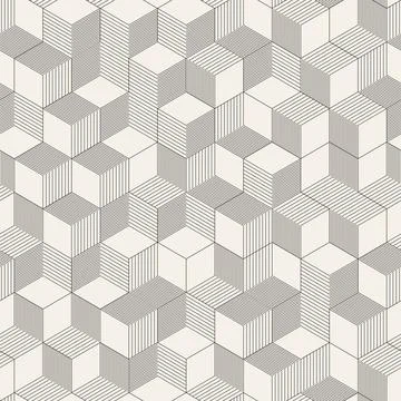 Vector seamless pattern. Repeating geometric abstract elements. Stylish monoc Illustrazione stock