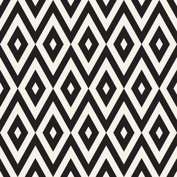 Vector seamless pattern. Repeating geometric abstract elements. Stylish monoc 스톡 일러스트