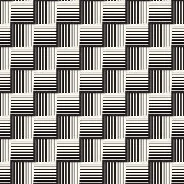 Vector seamless pattern. Repeating geometric abstract elements. Stylish monoc Illustrazione stock