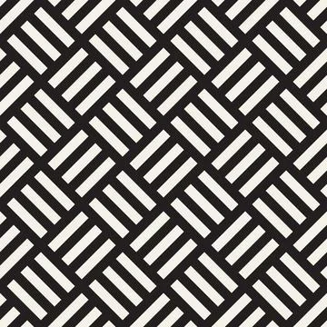 Vector seamless pattern. Repeating geometric abstract elements. Stylish monoc イラスト素材