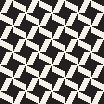 Vector seamless pattern. Repeating geometric abstract elements. Stylish monoc Stock Illustration
