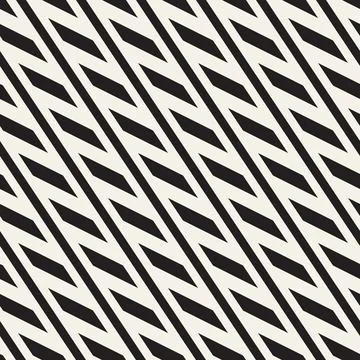 Vector seamless pattern. Repeating geometric abstract elements. Stylish monoc Stock Illustration