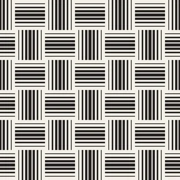 Vector seamless pattern. Repeating geometric abstract elements. Stylish monoc Illustrazione stock