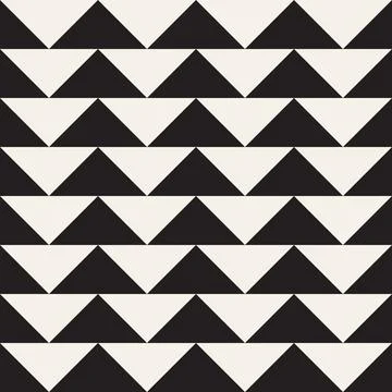 Vector seamless pattern. Repeating geometric abstract elements. Stylish monoc Stock Illustration