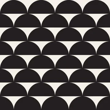 Vector seamless pattern. Repeating geometric abstract elements. Stylish monoc Illustrazione stock