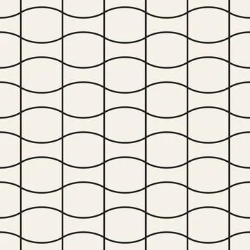 Vector seamless pattern. Repeating geometric abstract elements. Stylish monoc Stock Illustration