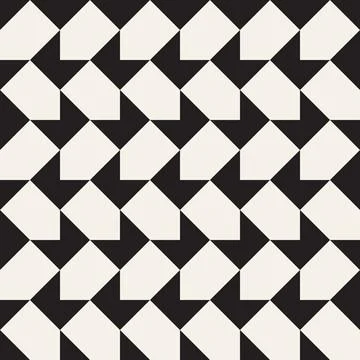 Vector seamless pattern. Repeating geometric abstract elements. Stylish monoc Stock Illustration