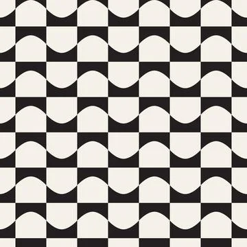 Vector seamless pattern. Repeating geometric abstract elements. Stylish monoc Illustrazione stock