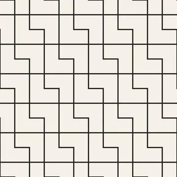 Vector seamless pattern. Repeating geometric abstract elements. Stylish monoc Illustrazione stock