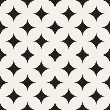 Vector seamless pattern. Repeating geometric abstract elements. Stylish monoc 스톡 일러스트
