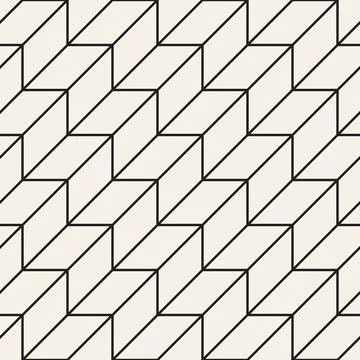 Vector seamless pattern. Repeating geometric abstract elements. Stylish monoc Illustrazione stock