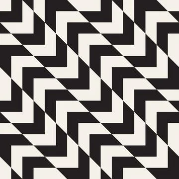 Vector seamless pattern. Repeating geometric abstract elements. Stylish monoc Illustrazione stock