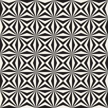 Vector seamless pattern. Repeating geometric abstract elements. Stylish monoc 스톡 일러스트