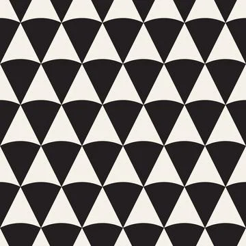 Vector seamless pattern. Repeating geometric abstract elements. Stylish monoc Stock Illustration