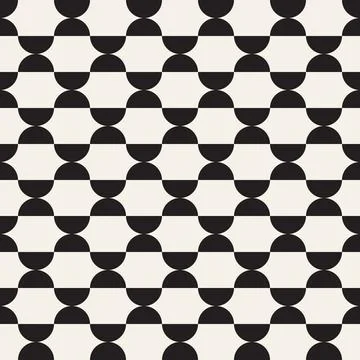 Vector seamless pattern. Repeating geometric abstract elements. Stylish monoc Stock Illustration