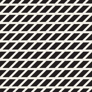 Vector seamless pattern. Repeating geometric abstract elements. Stylish monoc 스톡 일러스트