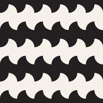 Vector seamless pattern. Repeating geometric abstract elements. Stylish monoc 스톡 일러스트