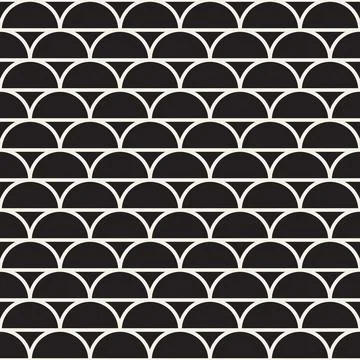 Vector seamless pattern. Repeating geometric abstract elements. Stylish monoc Stock Illustration