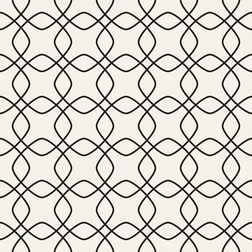 Vector seamless pattern. Repeating geometric abstract elements. Stylish monoc Illustrazione stock