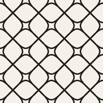 Vector seamless pattern. Repeating geometric abstract elements. Stylish monoc Illustrazione stock