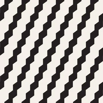 Vector seamless pattern. Repeating geometric abstract elements. Stylish monoc Illustrazione stock