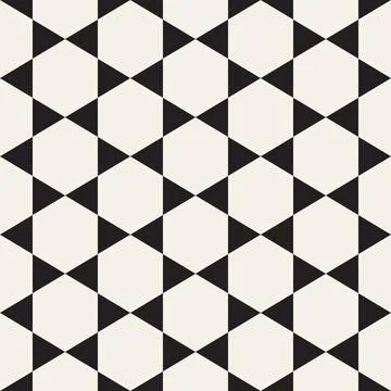 Vector seamless pattern. Repeating geometric abstract elements. Stylish monoc Stock Illustration