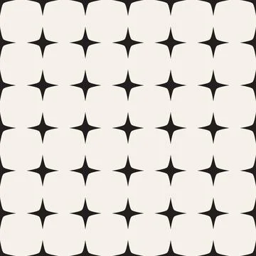 Vector seamless pattern. Repeating geometric abstract elements. Stylish monoc Stock Illustration