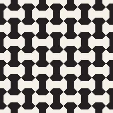 Vector seamless pattern. Repeating geometric elements. Stylish monochrome b.. 库存插图