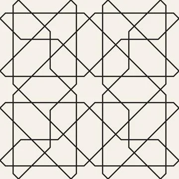 Vector seamless pattern. Repeating geometric elements. Stylish monochrome b.. Stockillustratie
