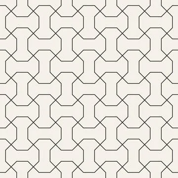 Vector seamless pattern. Repeating geometric elements. Stylish monochrome b.. 库存插图
