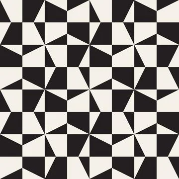 Vector seamless pattern. Repeating geometric elements. Stylish monochrome b.. Stock Illustration