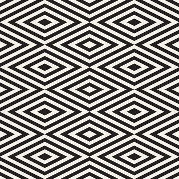 Vector seamless pattern. Repeating geometric elements. Stylish monochrome b.. Stock Illustration