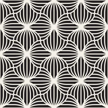 Vector seamless pattern. Repeating geometric elements. Stylish monochrome b.. 库存插图