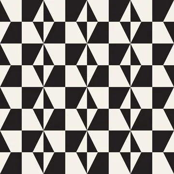 Vector seamless pattern. Repeating geometric elements. Stylish monochrome b.. 스톡 일러스트