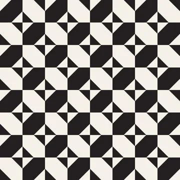 Vector seamless pattern. Repeating geometric elements. Stylish monochrome b.. Illustrazione stock