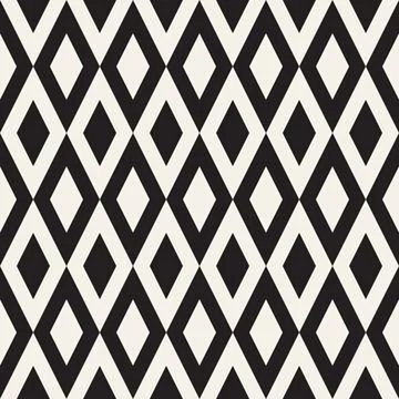 Vector seamless pattern. Repeating geometric elements. Stylish monochrome b.. 库存插图