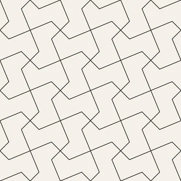 Vector seamless pattern. Repeating geometric elements. Stylish monochrome b.. 库存插图