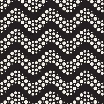 Vector seamless pattern. Repeating geometric elements. Stylish monochrome b.. Stock Illustration