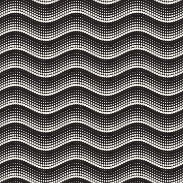 Vector seamless pattern. Repeating geometric elements. Stylish monochrome b.. Stock Illustration