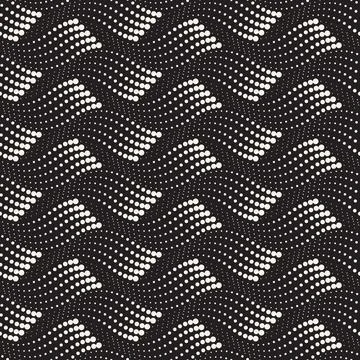 Vector seamless pattern. Repeating geometric elements. Stylish monochrome b.. 库存插图