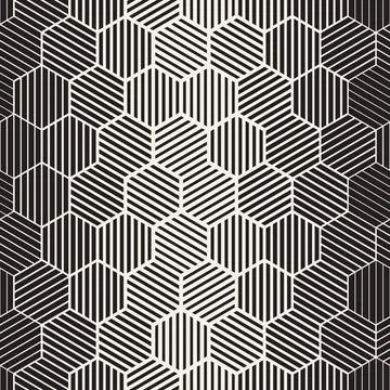 Vector seamless pattern. Repeating geometric elements. Stylish monochrome b.. Illustrazione stock