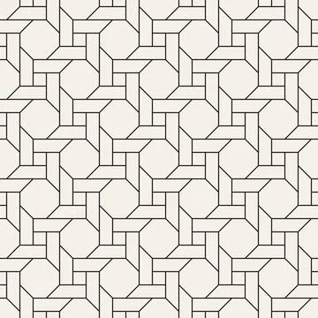 Vector seamless pattern. Repeating geometric elements. Stylish monochrome b.. Stock Illustration